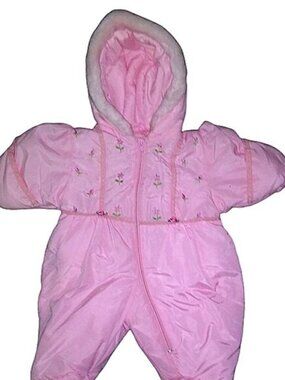 LA PETITE ROTHSCHILD Snowsuit Bunting 3-6 Months Embroidered Excellent Condition
